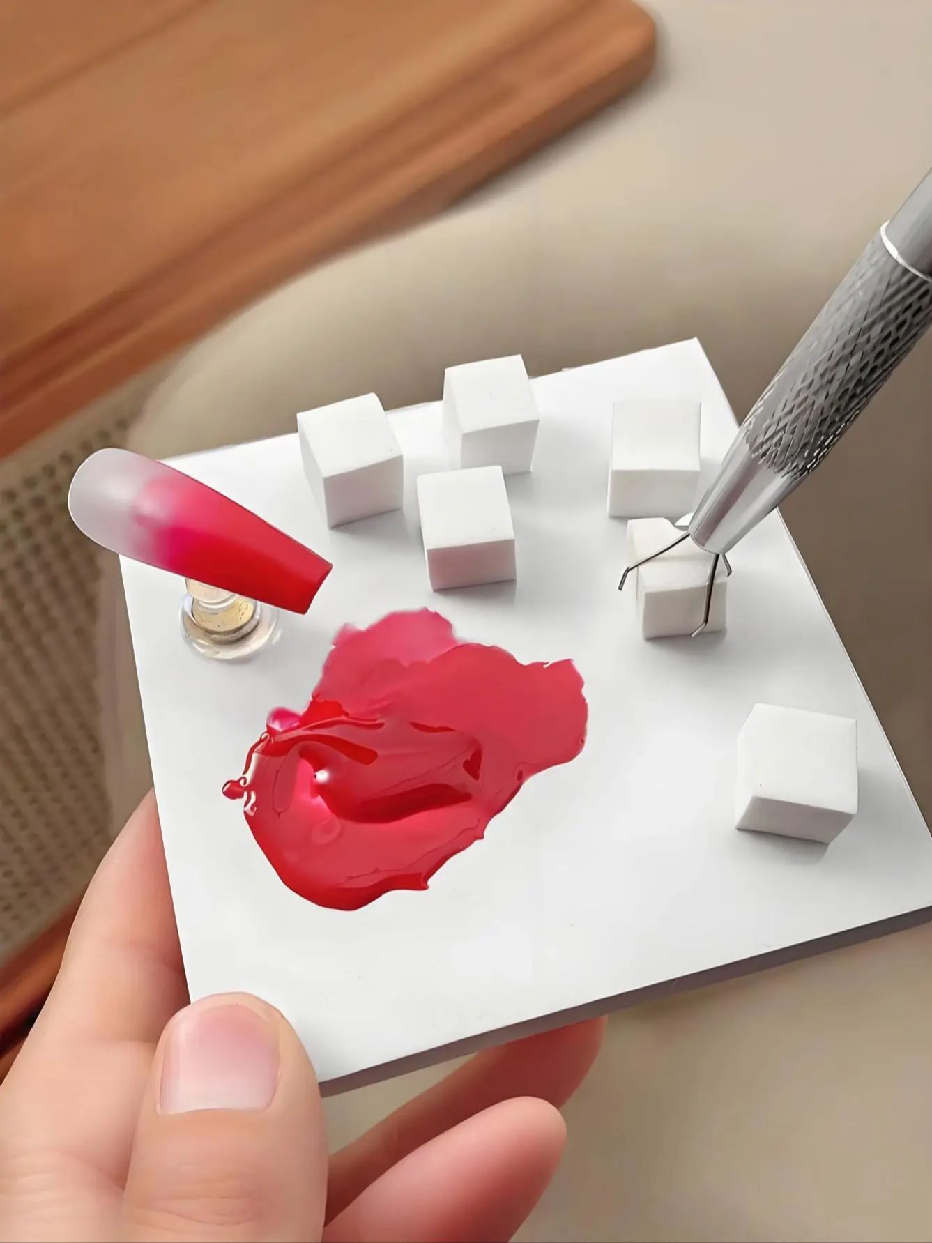 Nail Art Inspo - 50/100PCS Mini White Makeup Sponges with