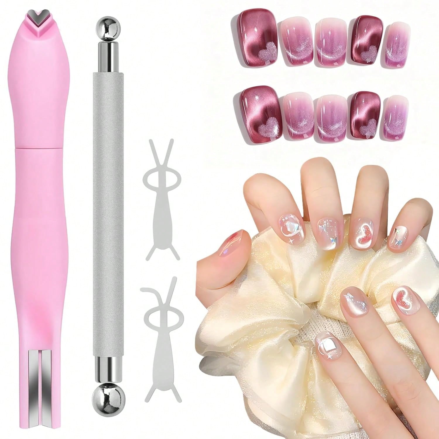 Nail Art Eye Cat - 4Pcs Cat Eye Nail Magnet Set