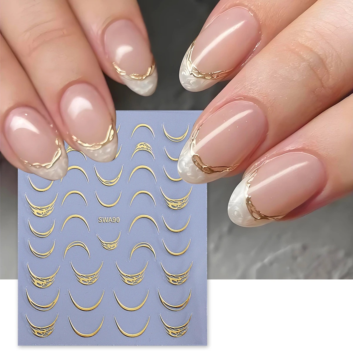 1pcs 3D Sparkle Gilding French - đánh giá và giá Nail Art Maroon