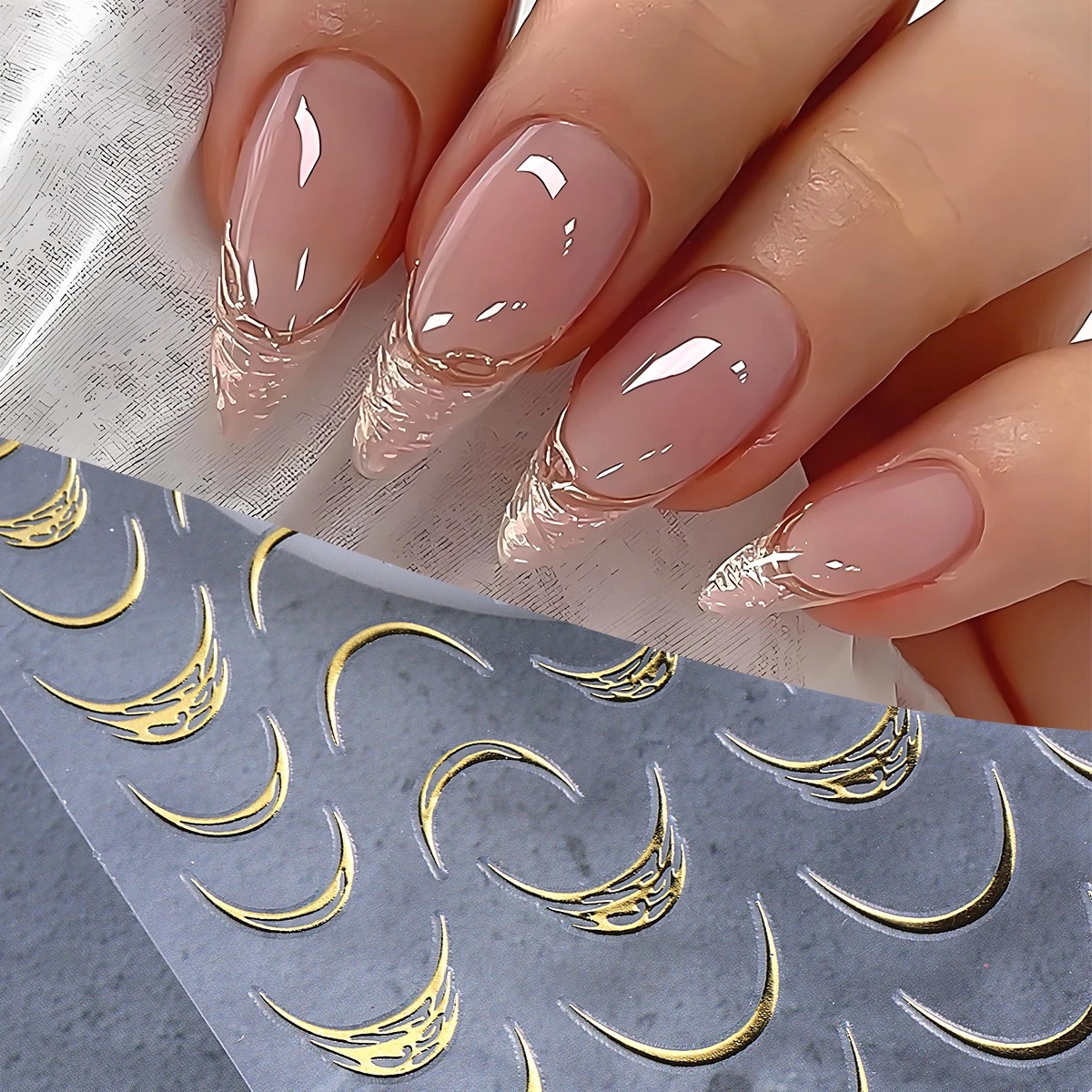 1pcs 3D Sparkle Gilding French - đánh giá và giá Nail Art Maroon