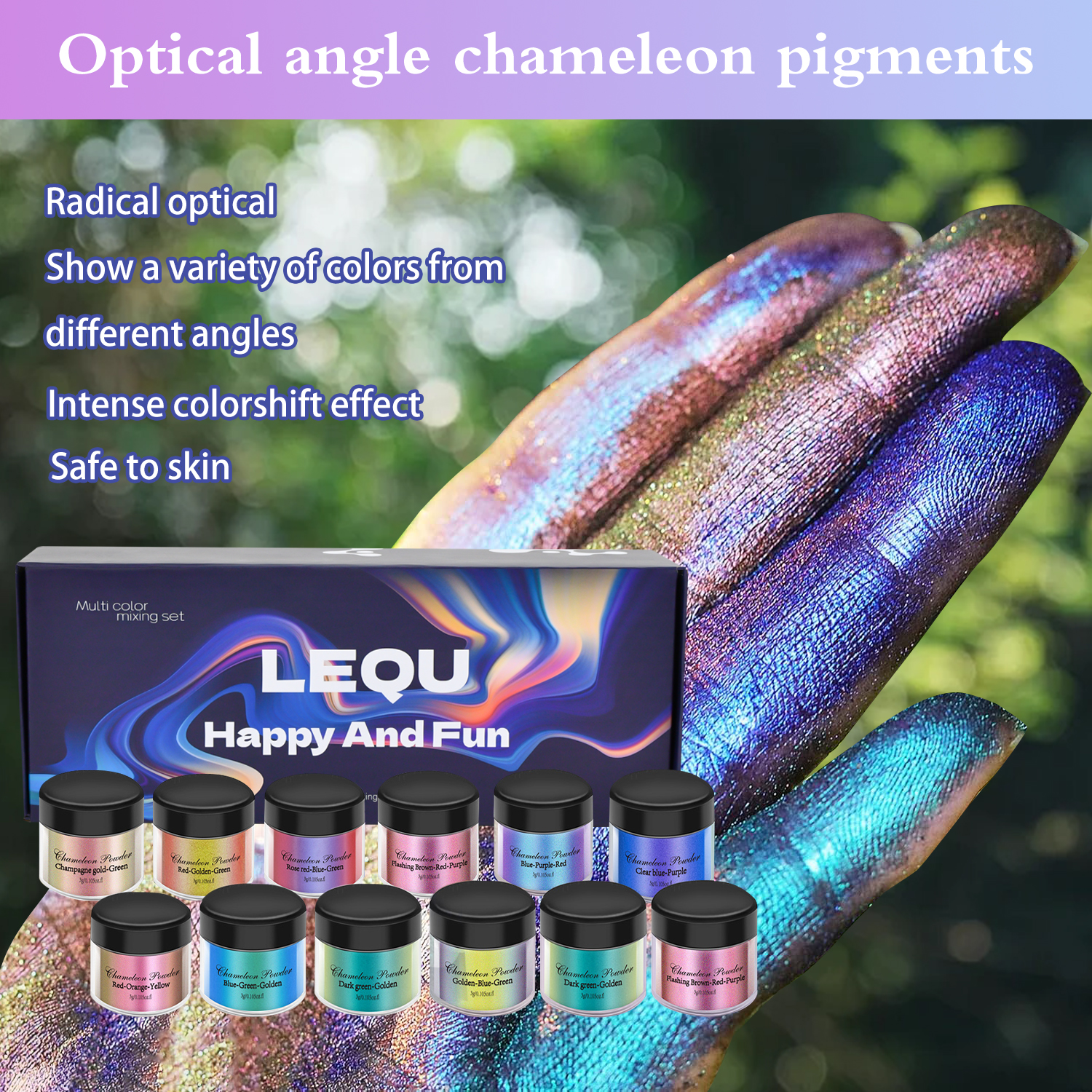 1 Set Chameleon Powder Nail Ch - đánh giá và giá Nail Art Overlay