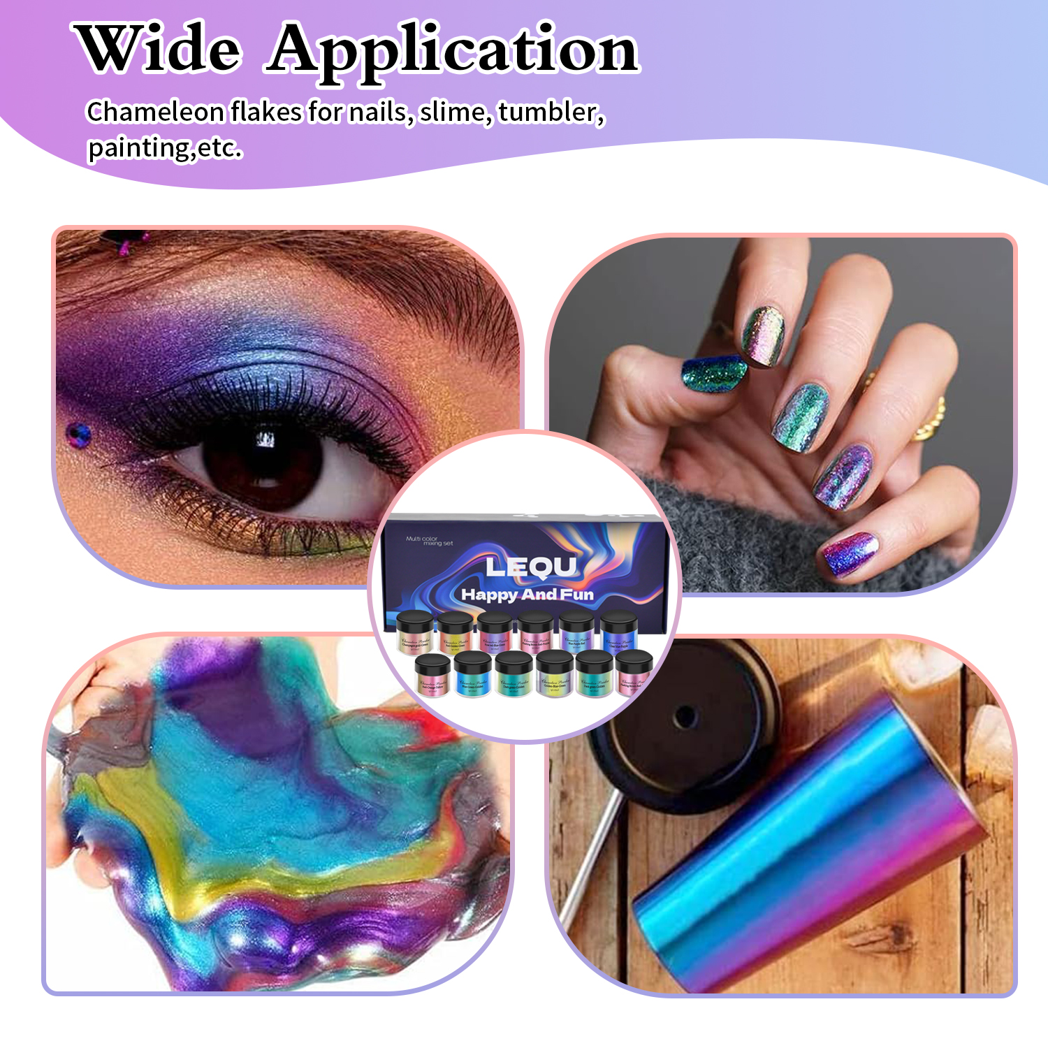 1 Set Chameleon Powder Nail Ch - đánh giá và giá Nail Art Overlay