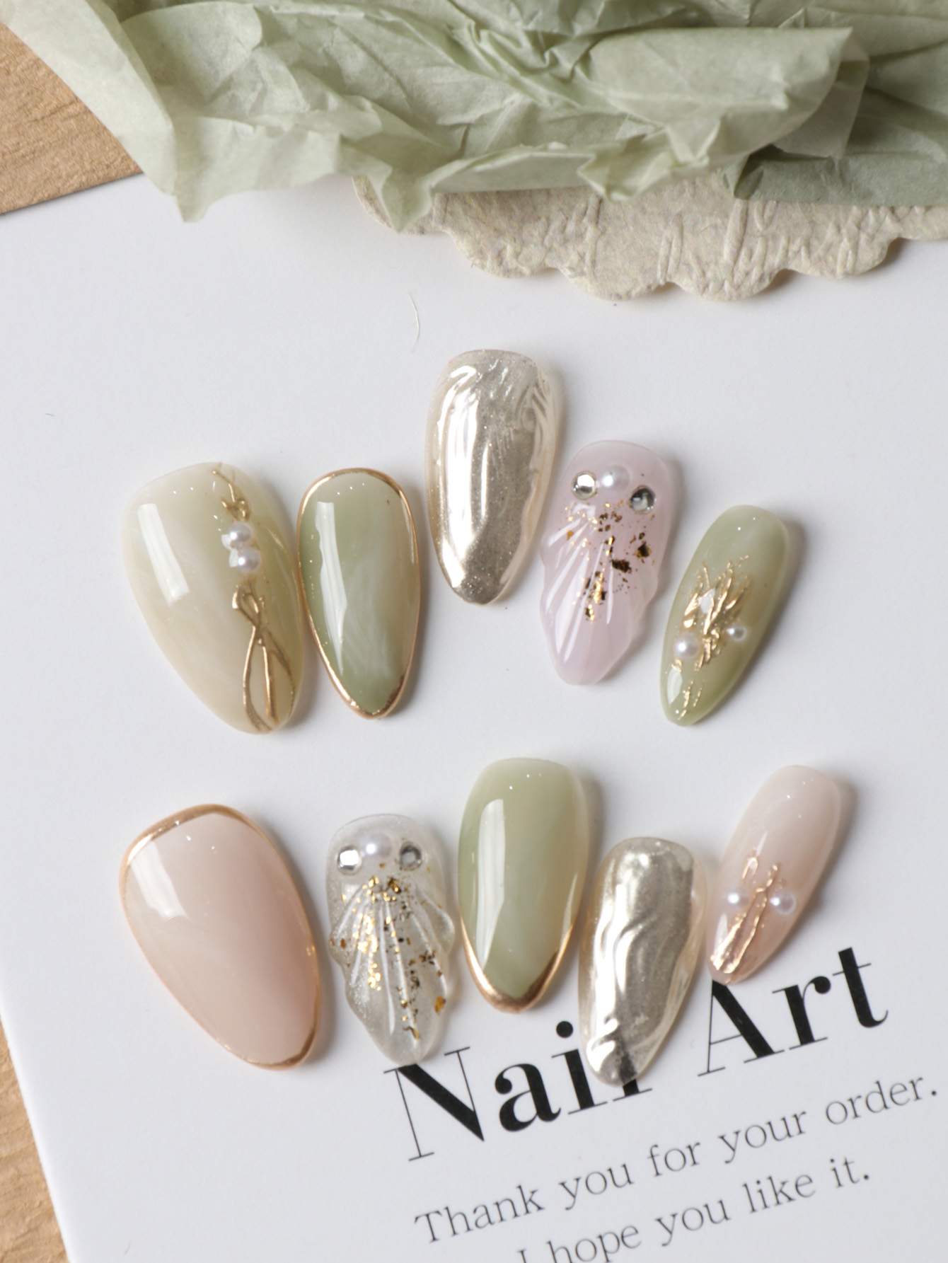 10Pcs Acrylic Press on Nails G - đánh giá và giá Nail Adhesive Tab