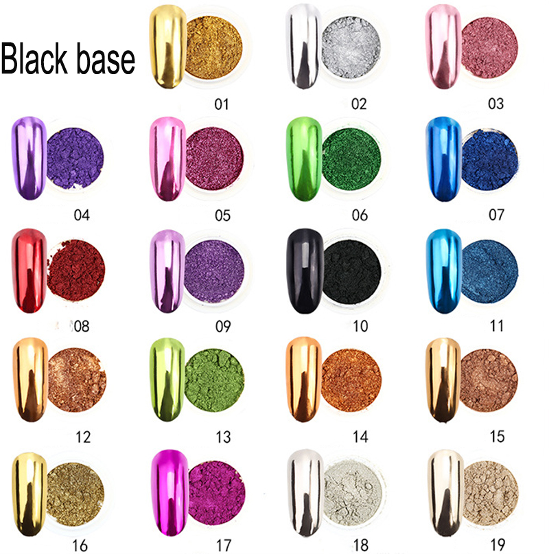 1 Box Metallic Glitter Nail Po - đánh giá và giá Nail Art Rose Gold