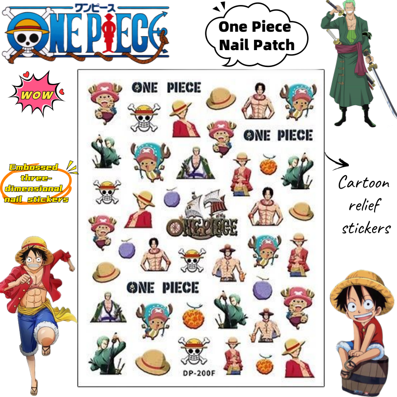 New One Piece Monkey· D·Luffy  - đánh giá và giá Nail Art Zoro One Piece