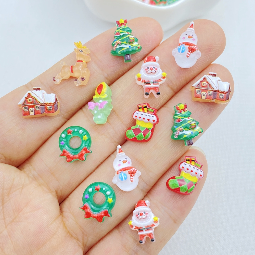 50 cute Cartoon Christmas tree - đánh giá và giá Nail Art For Men