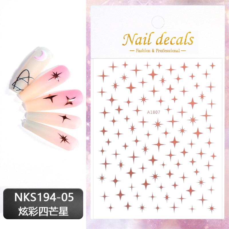 3D Laser Silver/Rose Gold Holl - đánh giá và giá Nail Art Rose Gold