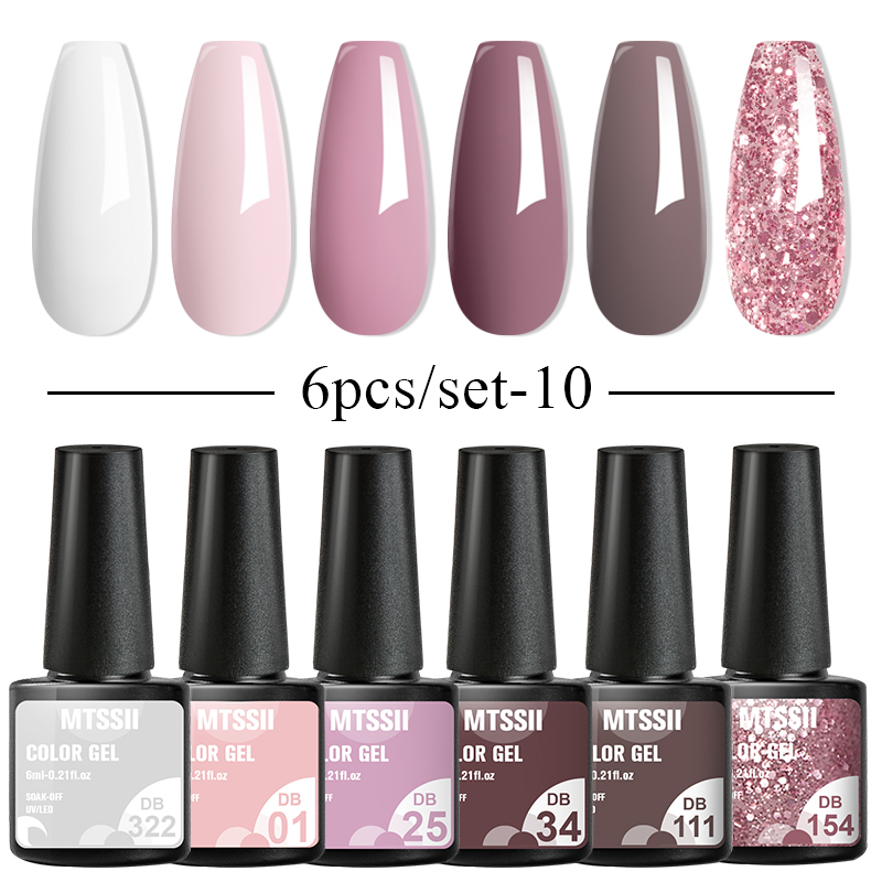 6Pcs/Set Glitter Purple Series - đánh giá và giá Nail Art Overlay