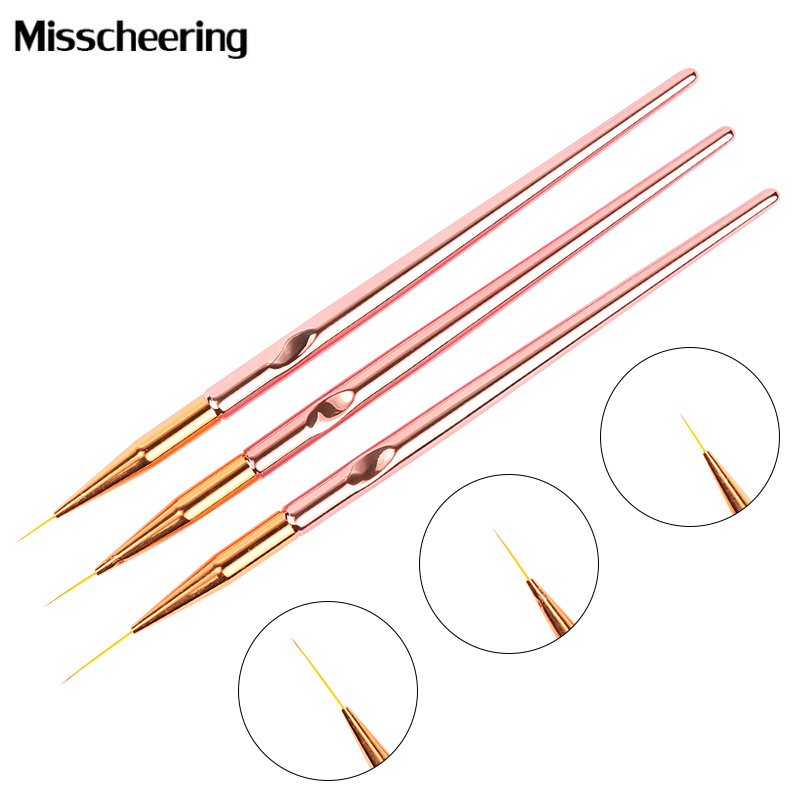 3pcs/set Rose Gold Nail Art Li - đánh giá và giá Nail Art Rose Gold