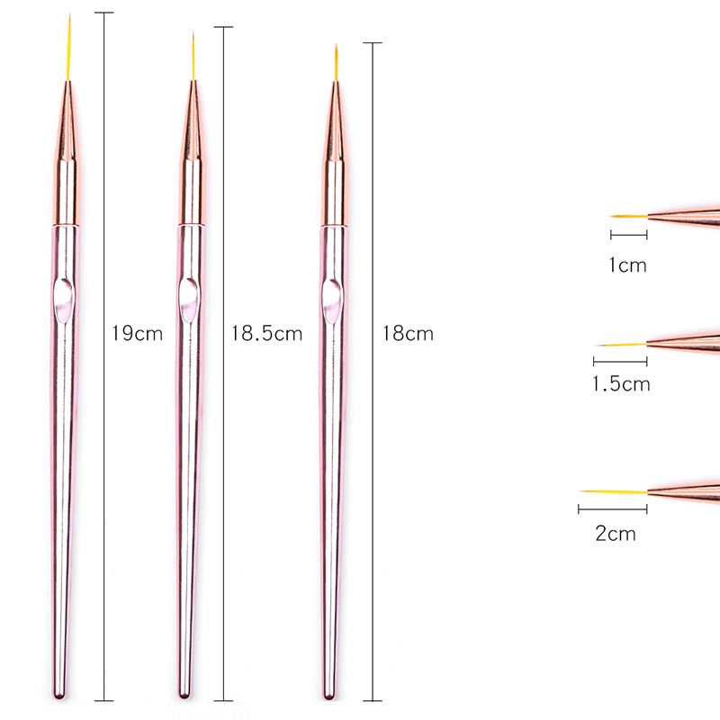 3pcs/set Rose Gold Nail Art Li - đánh giá và giá Nail Art Rose Gold