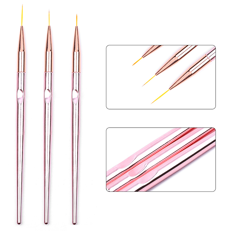 3pcs/set Rose Gold Nail Art Li - đánh giá và giá Nail Art Rose Gold
