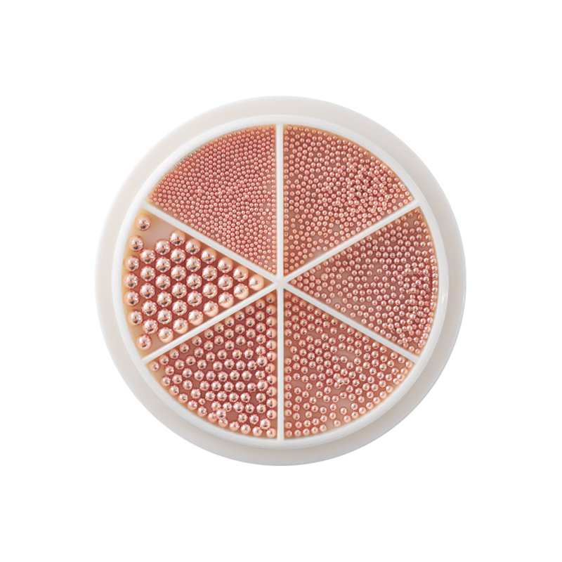 1Box Mix Size Stainless Steel  - đánh giá và giá Nail Art Rose Gold