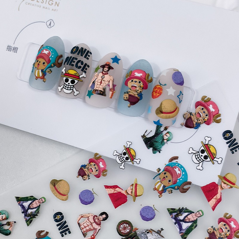 1PCS 5D New One Piece Nail Sti - đánh giá và giá Nail Art Zoro One Piece