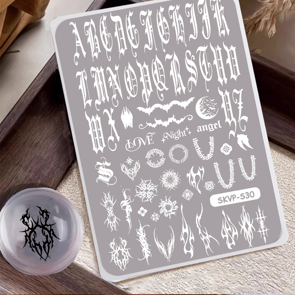 Nail Stamping Plates Gothic St - đánh giá và giá Nail Art Inspo
