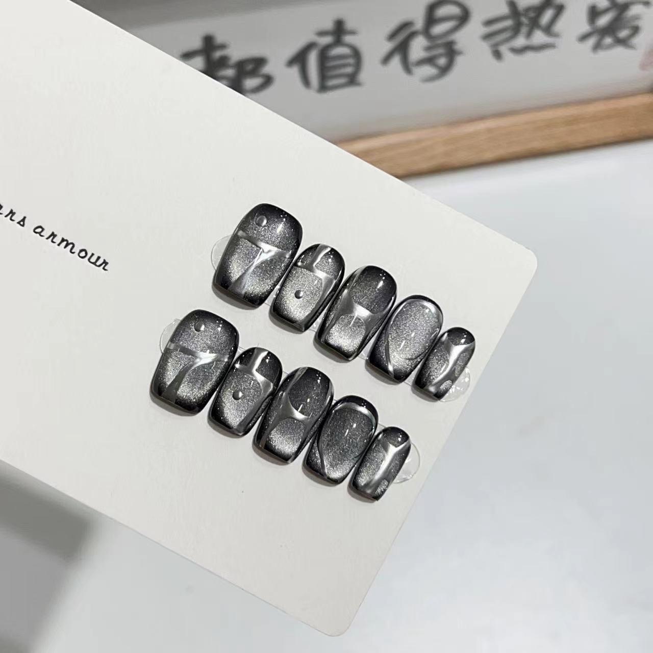 10pcs Black Cute Cat Handmade  - đánh giá và giá Nail Art Eye Cat