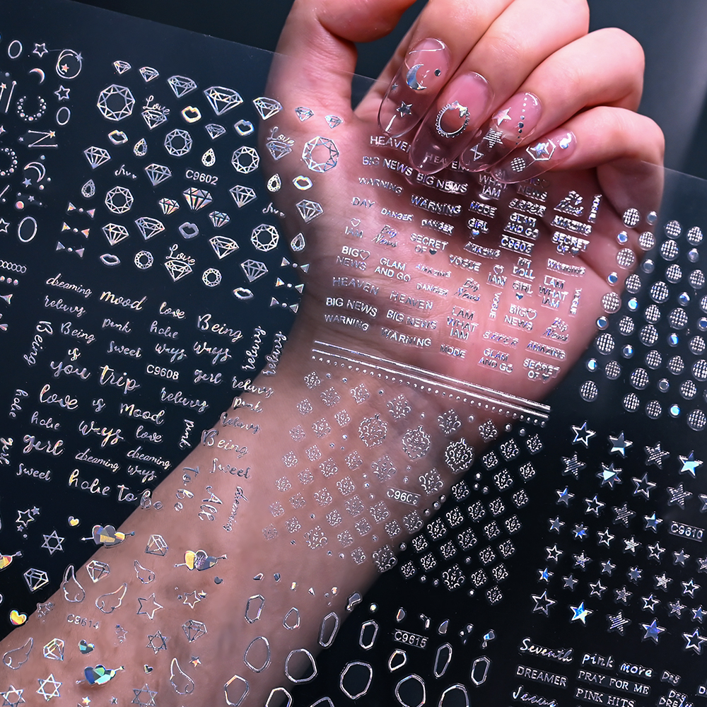 30Sheets Diamond Design Nail S - đánh giá và giá Nail Art Maroon