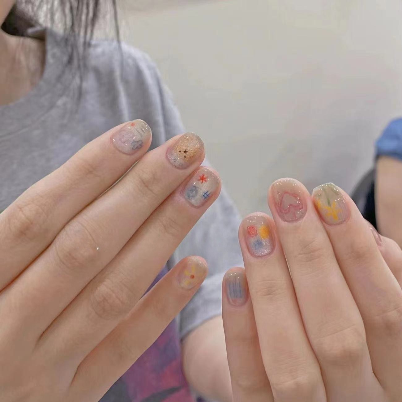 10PCS Painted Glass Beads Cat  - đánh giá và giá Nail Art Eye Cat
