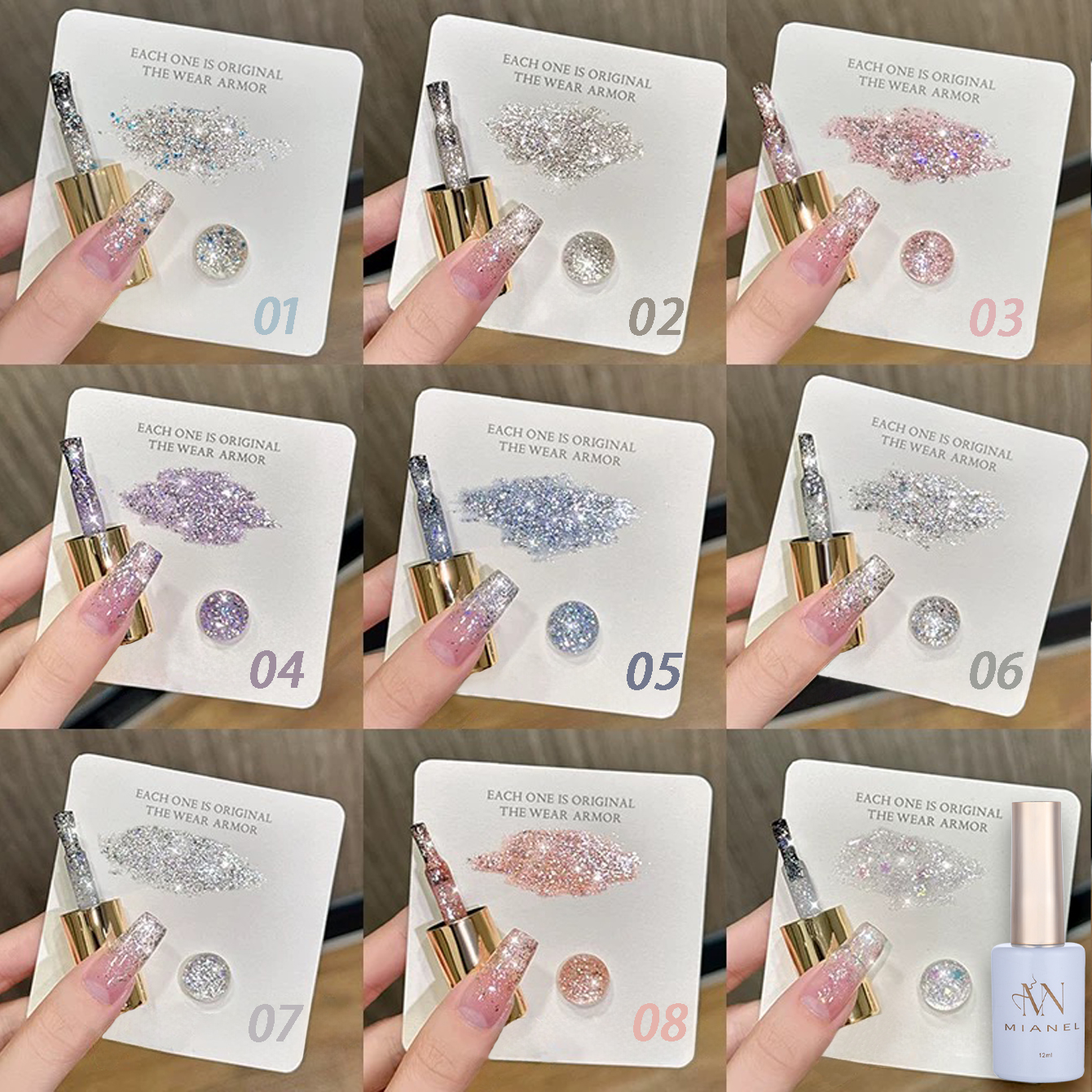 MIANEL 1-12PCS Star-chasing Mo - đánh giá và giá Nail Art Maroon