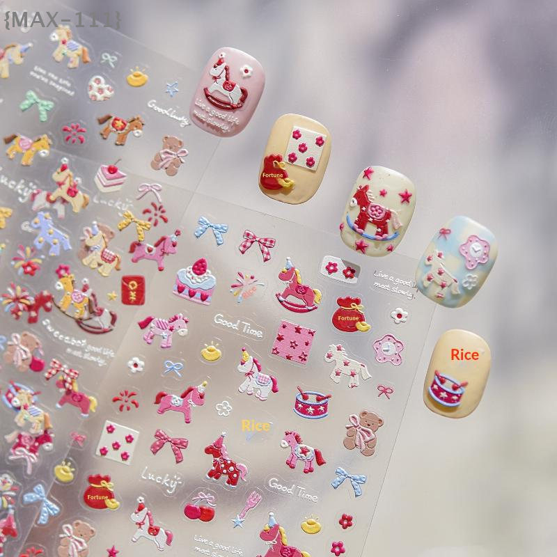 【F2-MAX111】Cartoon Colorful Po - đánh giá và giá Nail Art For Men