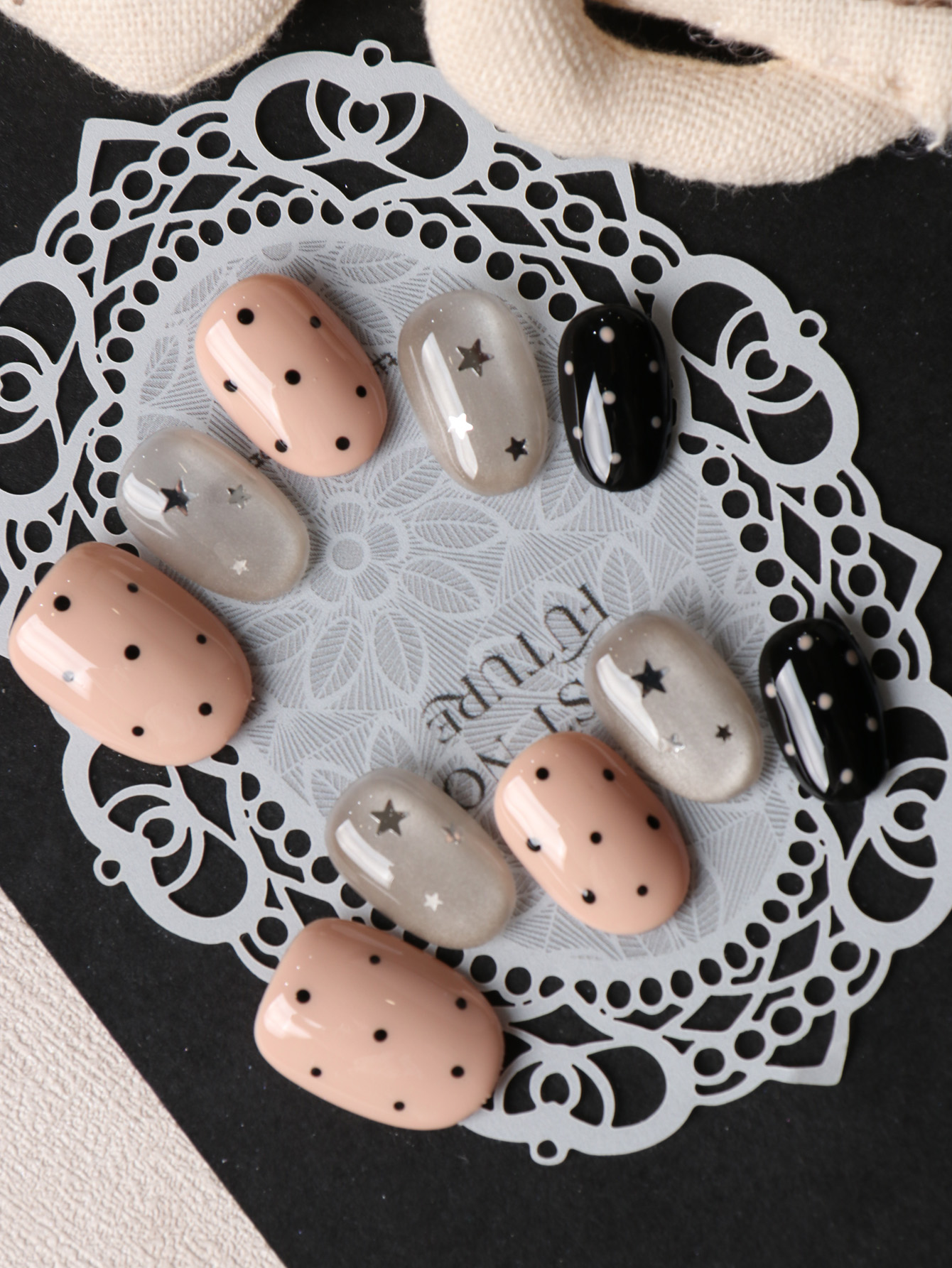 10Pcs Press on Nails Short Ski - đánh giá và giá Nail Adhesive Tab