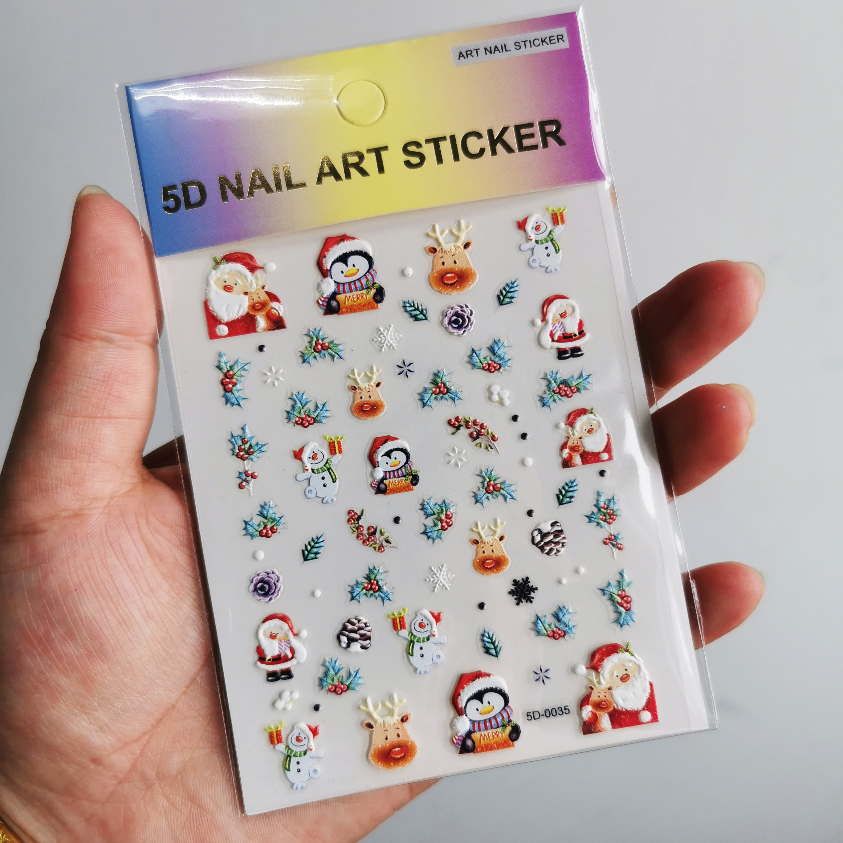 5D Embossed Snowflake Christma - đánh giá và giá Nail Art For Men