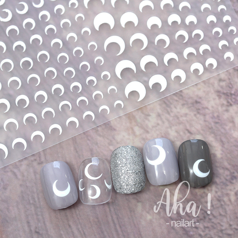 1pcs 3D Japanese Kawaii Moon D - đánh giá và giá Nail Art Maroon