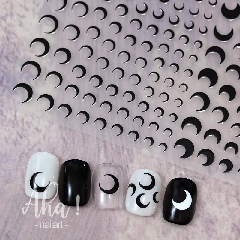 1pcs 3D Japanese Kawaii Moon D - đánh giá và giá Nail Art Maroon