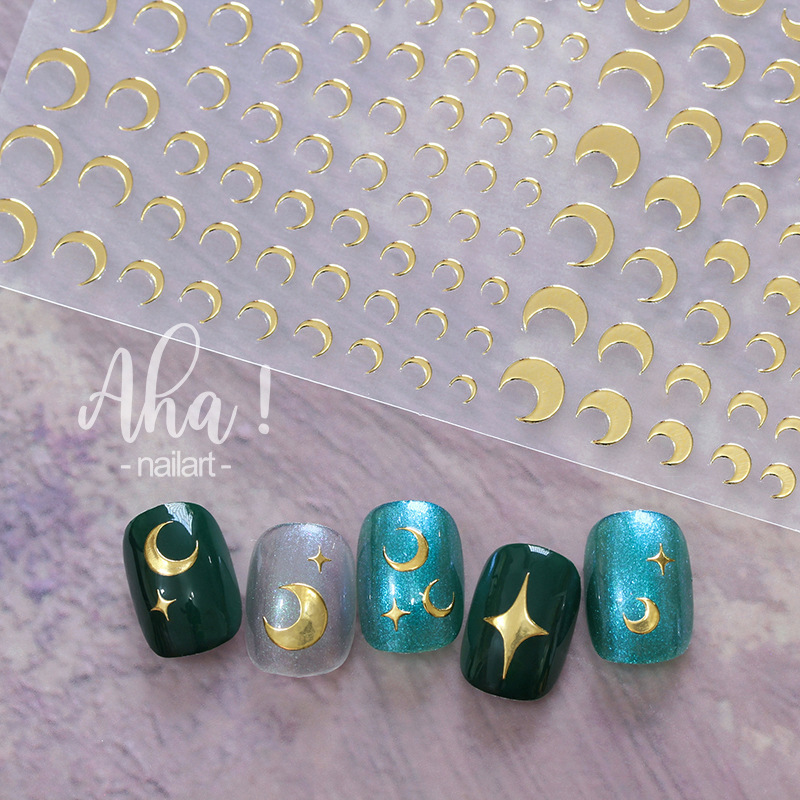 1pcs 3D Japanese Kawaii Moon D - đánh giá và giá Nail Art Maroon