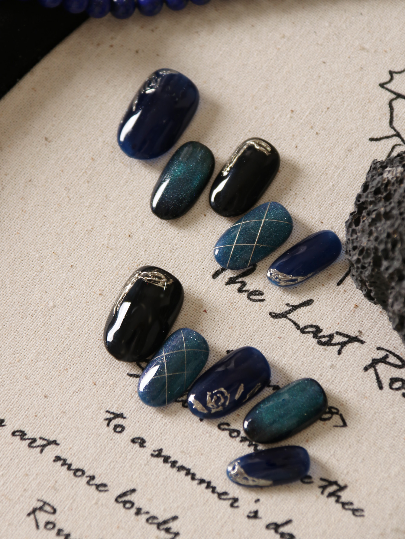 10Pcs Press on Nails Blue Gree - đánh giá và giá Nail Adhesive Tab