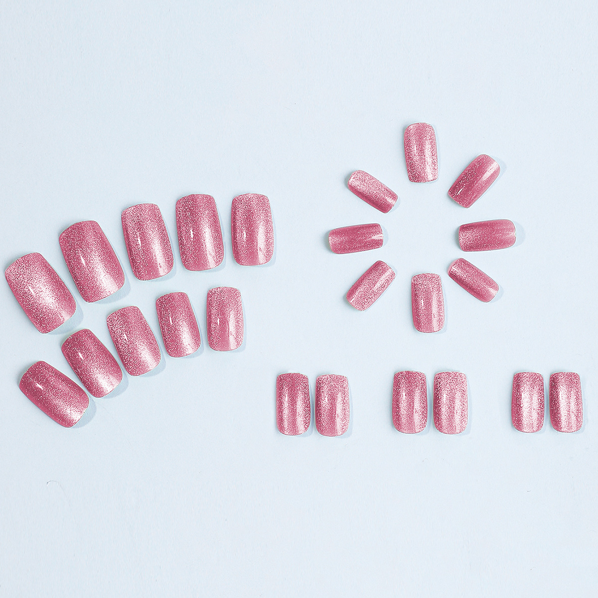 24pcs/set short square fake na - đánh giá và giá Nail Art Eye Cat