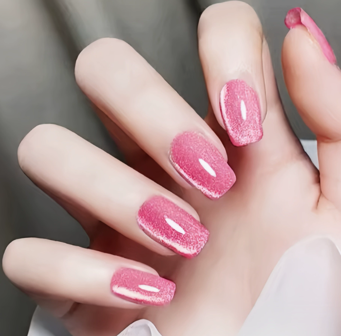 24pcs/set short square fake na - đánh giá và giá Nail Art Eye Cat