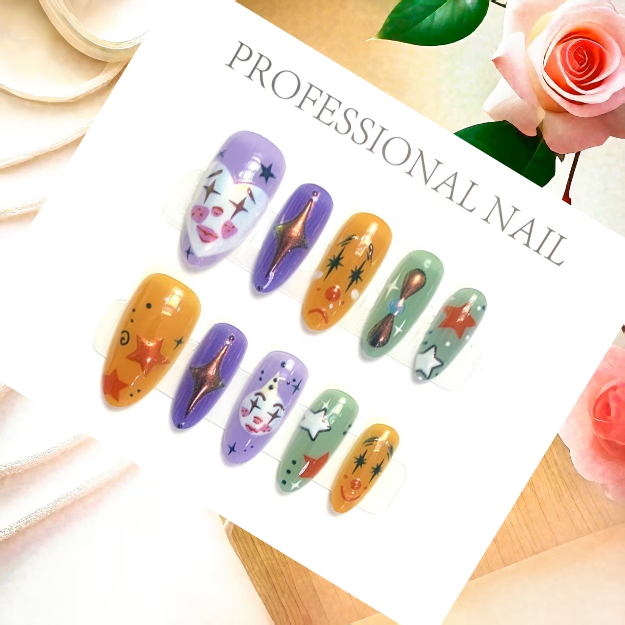 10PCS Luxury Almond Shaped Pre - đánh giá và giá Nail Adhesive Tab