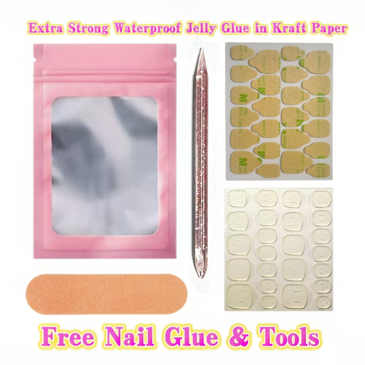 10PCS Luxury Almond Shaped Pre - đánh giá và giá Nail Adhesive Tab
