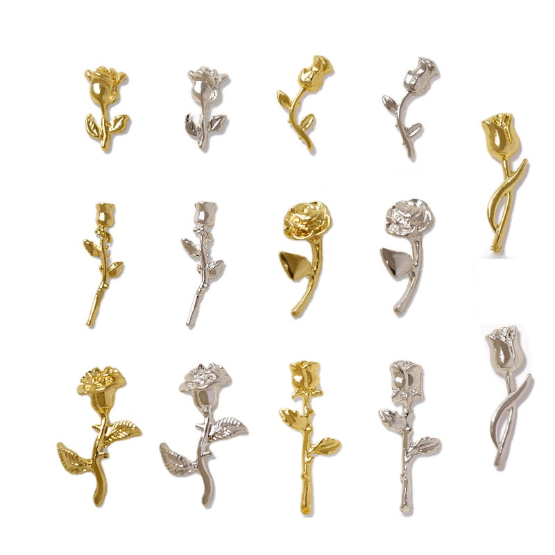 10Pcs 3D Rose Nail Art Ornamen - đánh giá và giá Nail Art Rose Gold
