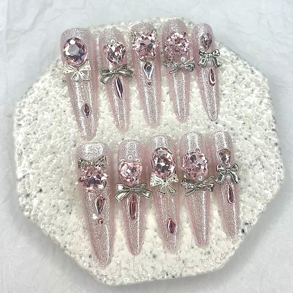 Luxury Pink Cat Eye Glitter St - đánh giá và giá Nail Art Eye Cat