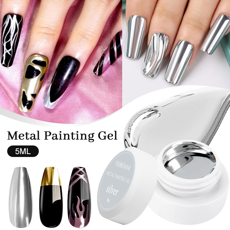 Metallic Painting Gel Chrome G - đánh giá và giá Nail Art Rose Gold