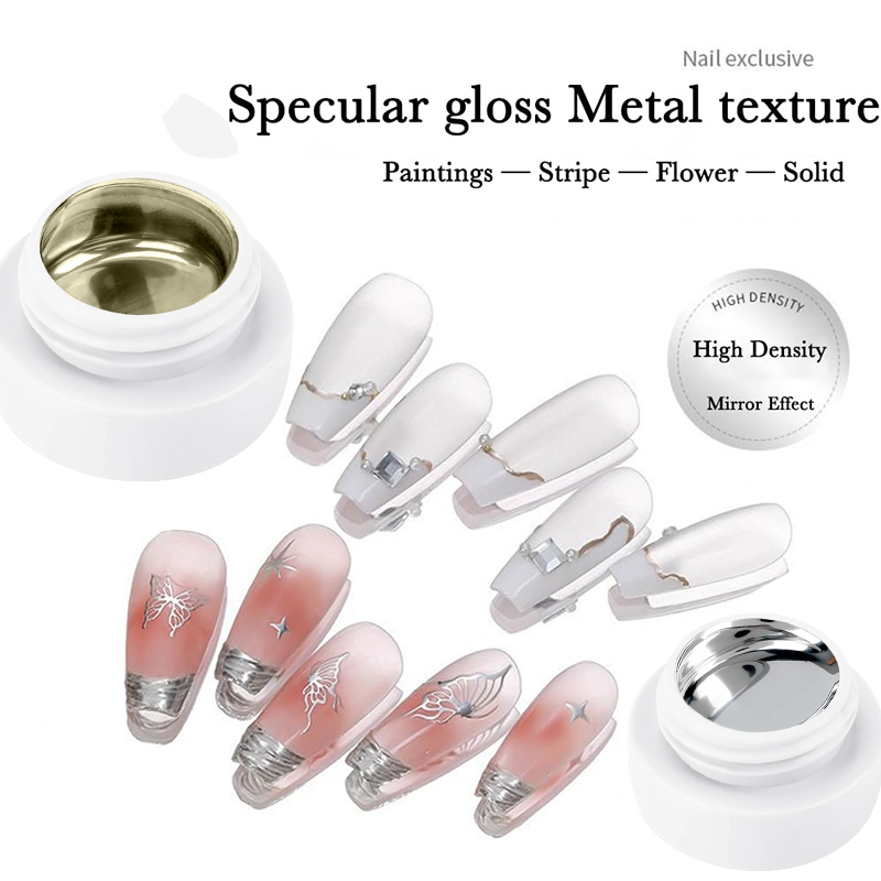 Metallic Painting Gel Chrome G - đánh giá và giá Nail Art Rose Gold