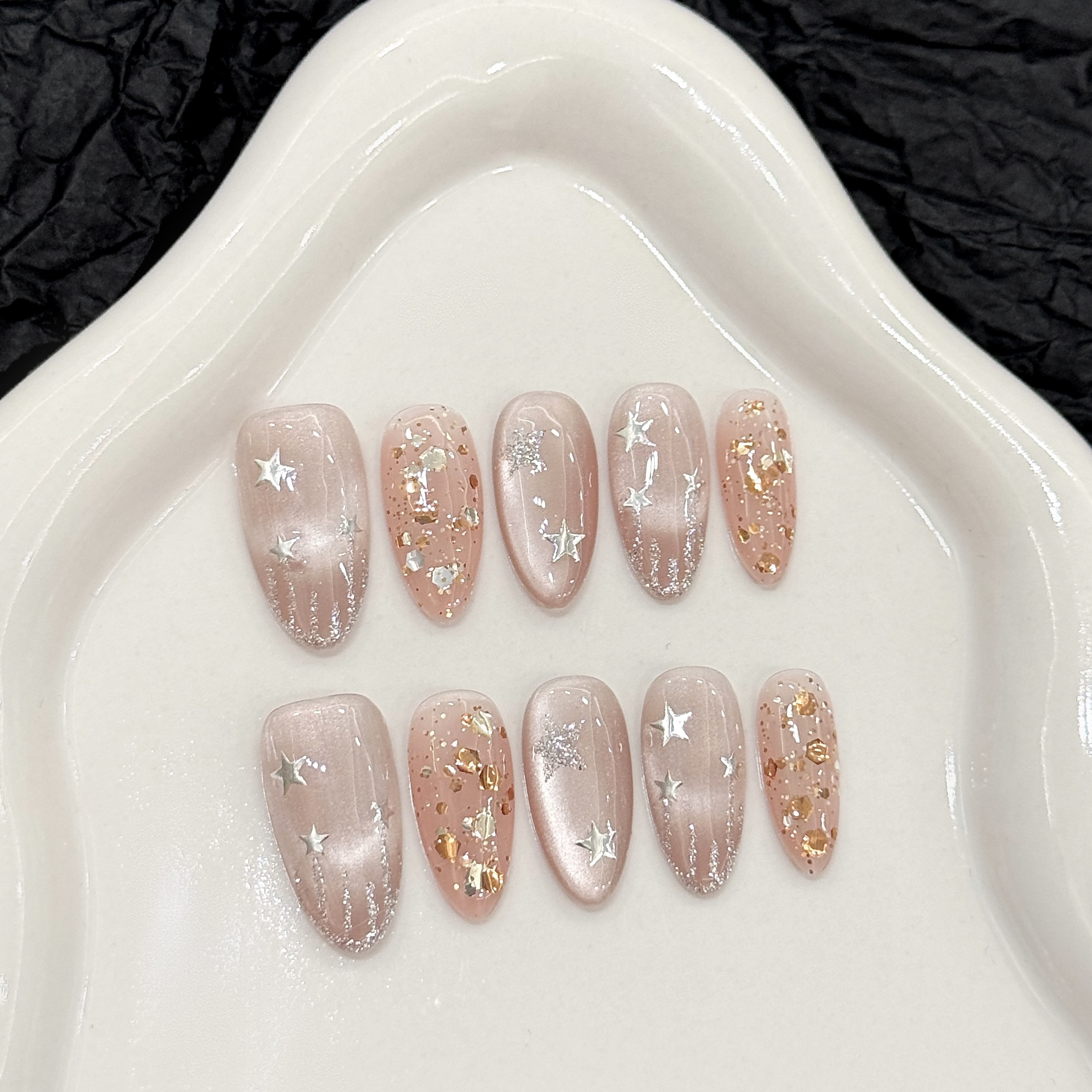10pcs Pure Hand Pressed Medium - đánh giá và giá Nail Art Maroon