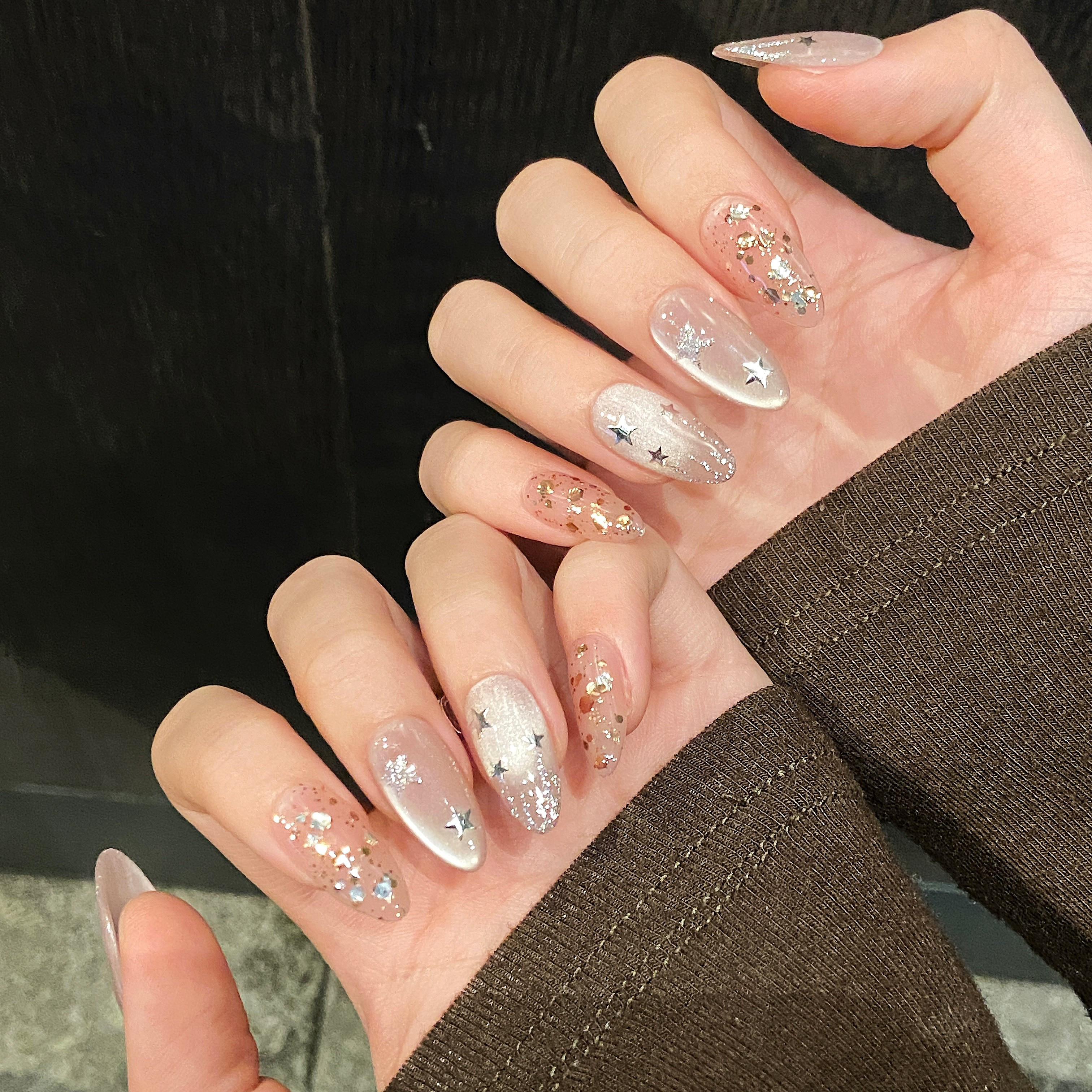 10pcs Pure Hand Pressed Medium - đánh giá và giá Nail Art Maroon