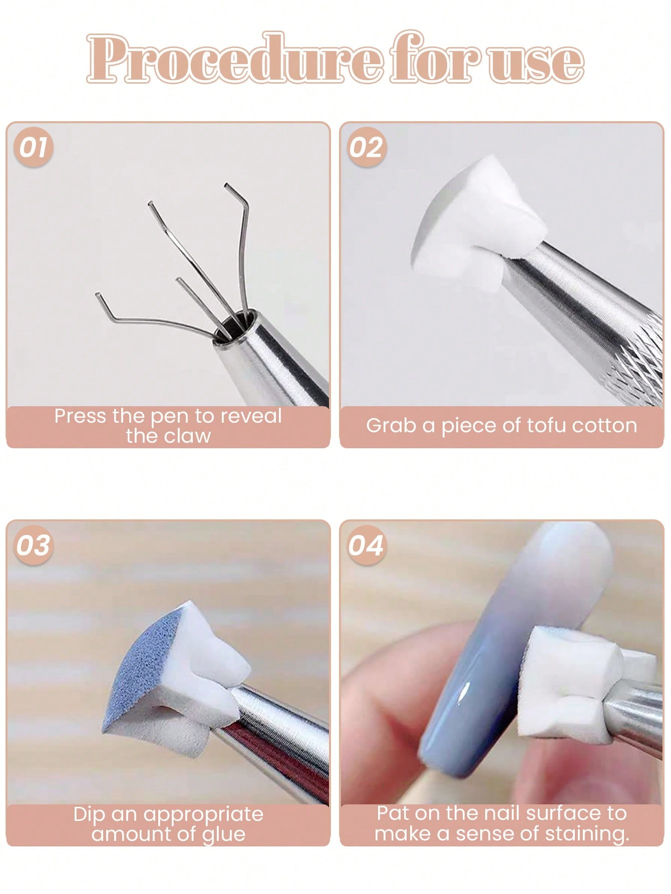 50/100PCS Mini White Makeup Sp - đánh giá và giá Nail Art Inspo