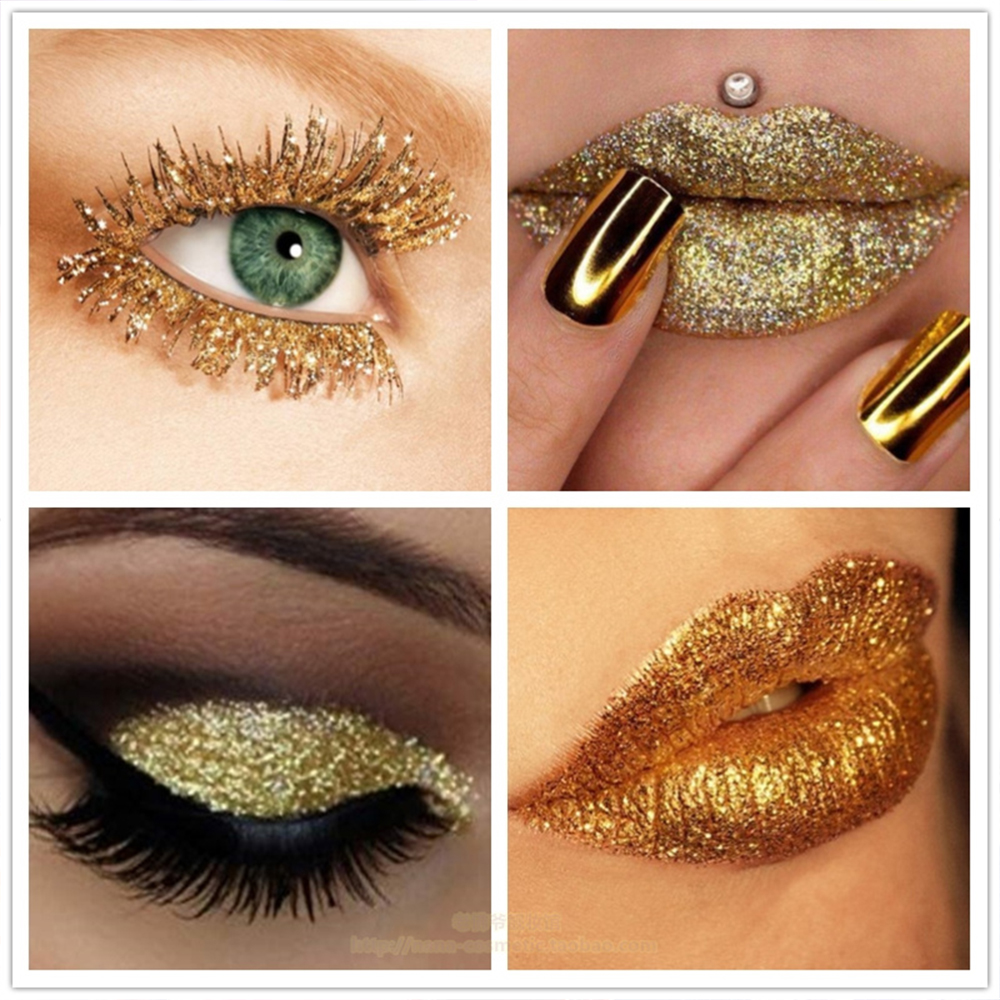 Gold Powder Glitter Pigment Po - đánh giá và giá Nail Art Inspo