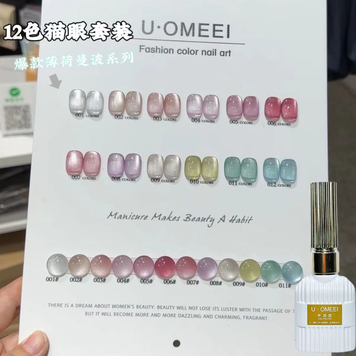 U·OMEEI 12 Colors 6 Colors Mis - đánh giá và giá Nail Art Eye Cat