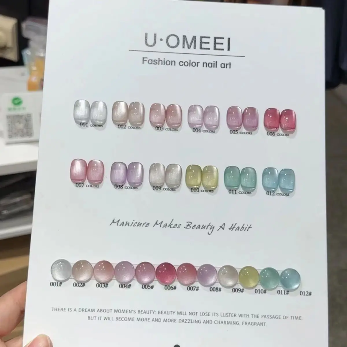U·OMEEI 12 Colors 6 Colors Mis - đánh giá và giá Nail Art Eye Cat