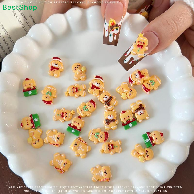 〔R〕10PCS Kawaii Christmas Ging - đánh giá và giá Nail Art For Men