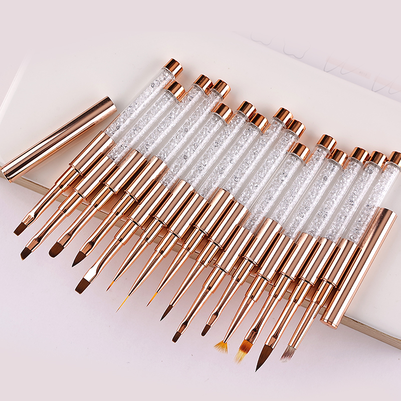 Nail Art Brush Set Rose Gold A - đánh giá và giá Nail Art Rose Gold