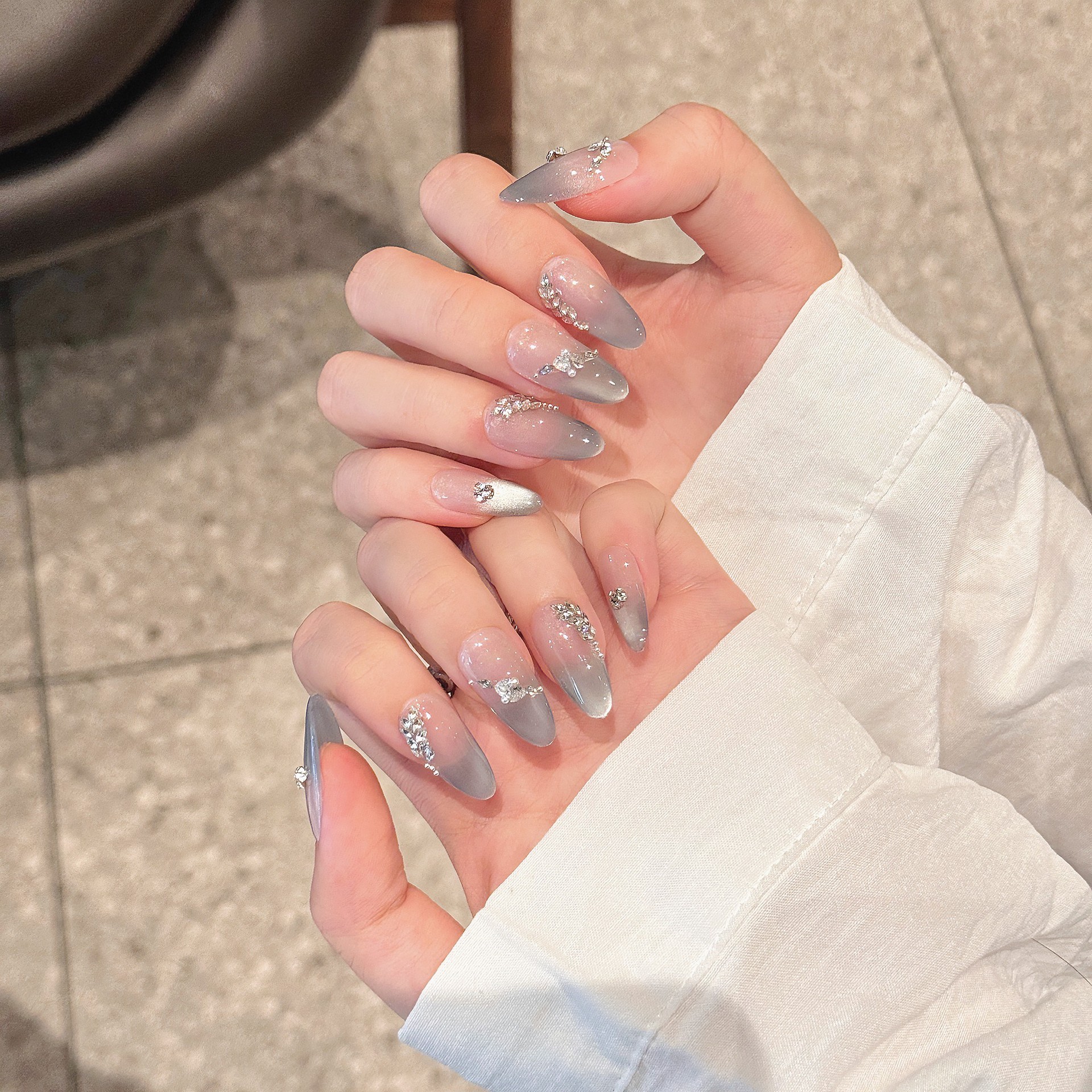 Handmade French Tips Fake Nail - đánh giá và giá Nail Art Eye Cat