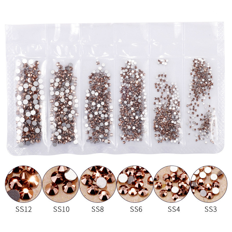 1440pcs Rose Gold Shiny Rhines - đánh giá và giá Nail Art Rose Gold