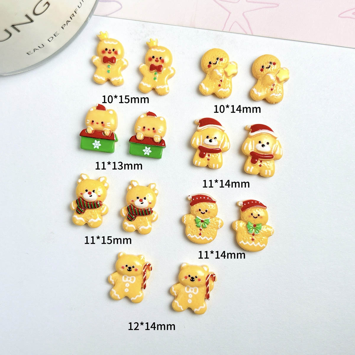 20PCS Kawaii Christmas Gingerb - đánh giá và giá Nail Art For Men