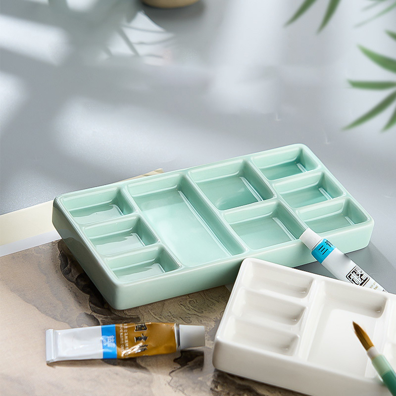 Ceramic Nail Art Palette White - đánh giá và giá Nail Art Maroon
