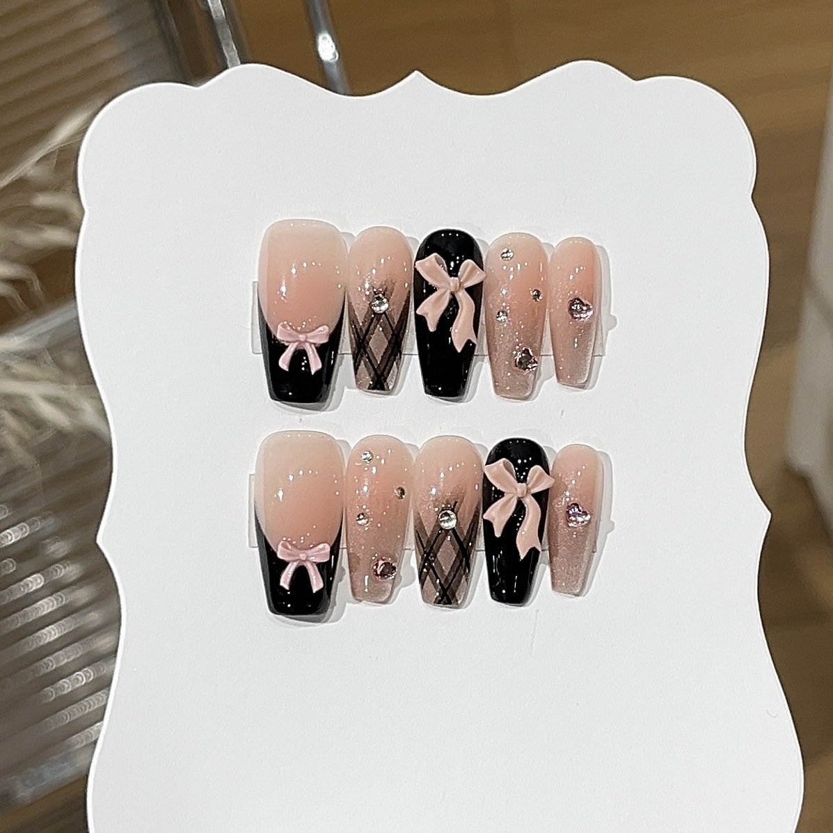 10pcs Sweet Style Press on Nai - đánh giá và giá Nail Art Eye Cat